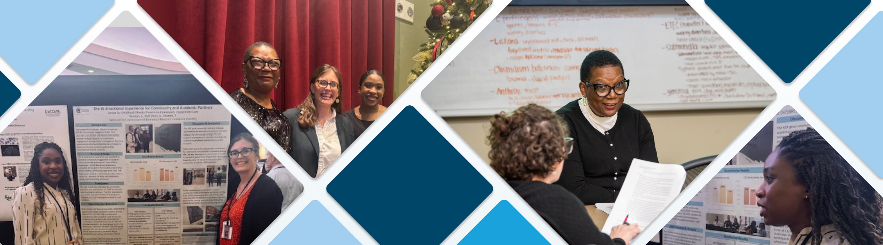 Groups of researchers teaching in community settings.