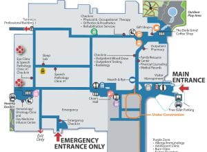ACH campus thumbnail image of first floor map.