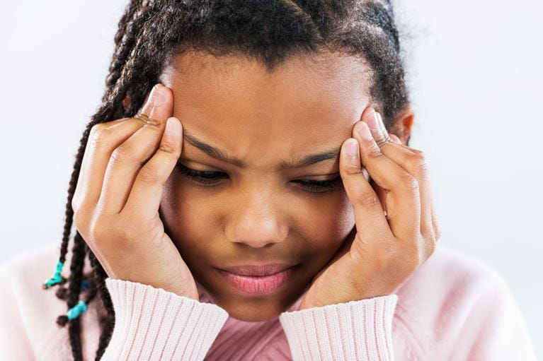 Girl with Headache
